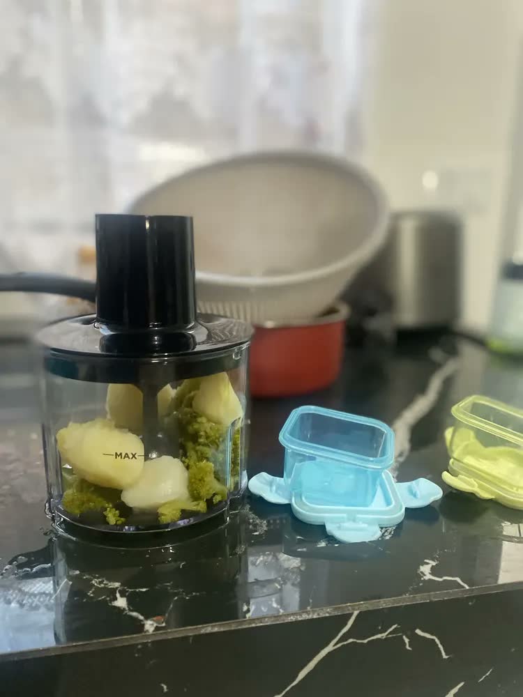 foto de Kit 12 Mini Potes Congelar Papinha Hermético Porta Leite Pó Colorido