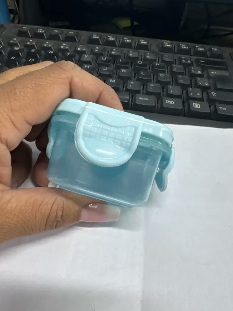 foto de Kit 12 Mini Potes Congelar Papinha Hermético Porta Leite Pó Colorido