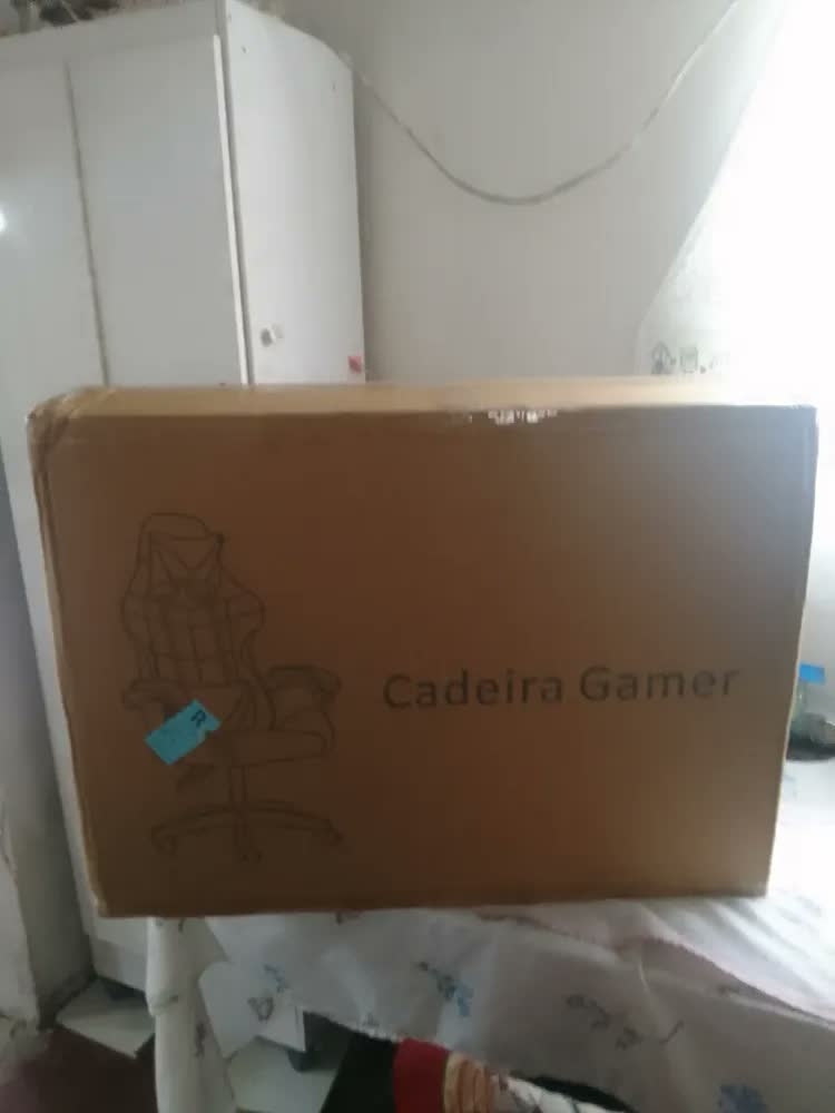 foto de Cadeira De Escritório Giant Gamer Ergonômica Giratória Couro Preto/preto Couro Sintético