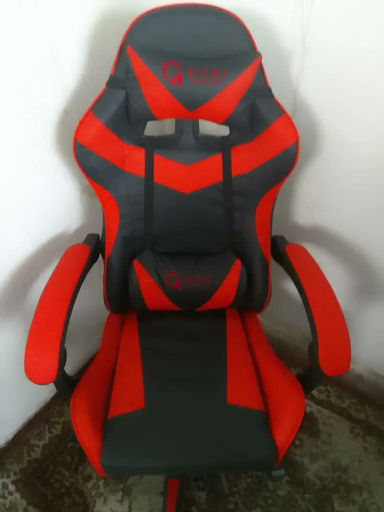 foto de Cadeira De Escritório Giant Gamer Ergonômica Giratória Couro Preto/preto Couro Sintético