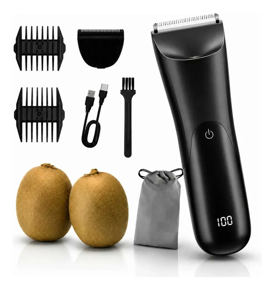 foto de FALLOVE Aparador De Pelos Masculino Eletrico Para Virilha E Corpo Com Luz Led Usb Com Lamina Reserva