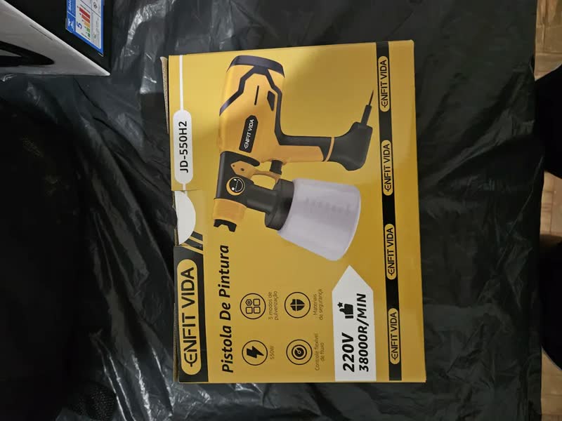 foto de Pistola De Pintura Hvlp Portátil 550w 800ml Pulverizador