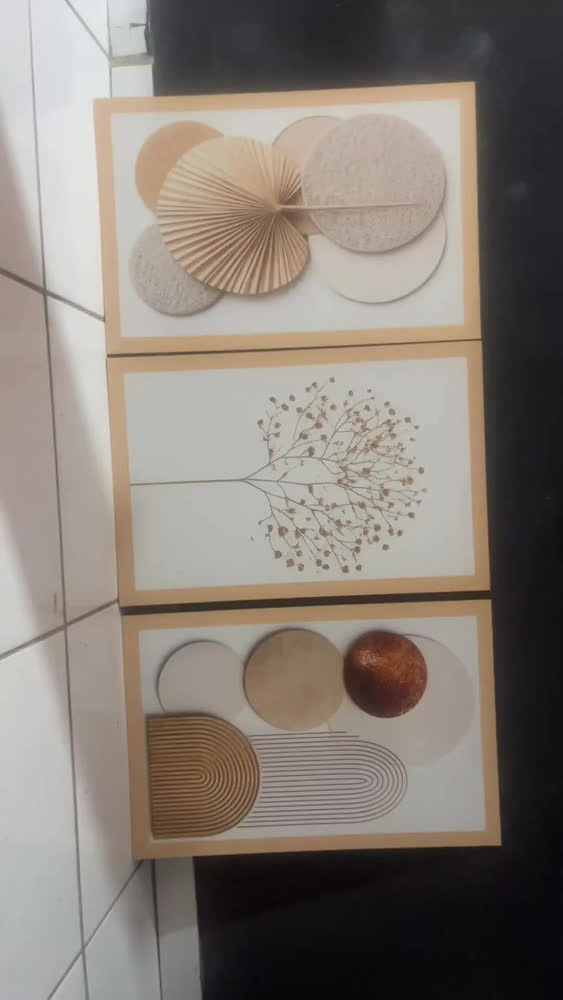 foto de Quadro Decorativo Abstrato Geométrico Ecom Quadros Carvalho Infinite