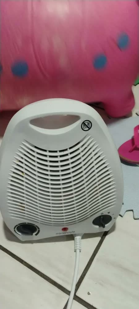 foto de Aquecedor De Ar Eletrico Portatil Termoventilador Compacto Pontente 1500 W Proteção Ventilador 6 Niveis Tempertatura
