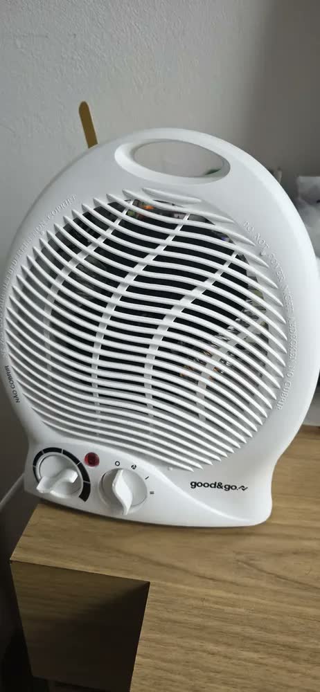 foto de Aquecedor De Ar Eletrico Portatil Termoventilador Compacto Pontente 1500 W Proteção Ventilador 6 Niveis Tempertatura
