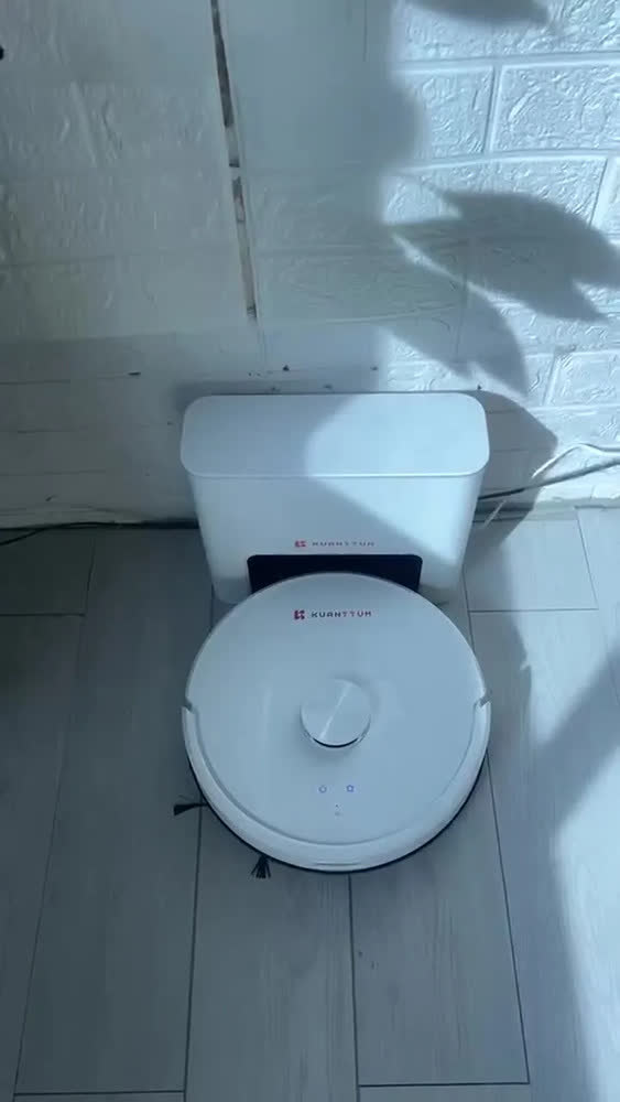 foto de Robô Aspirador Kuanttum X10 para Limpeza com Mapeamento e Base Autolimpante