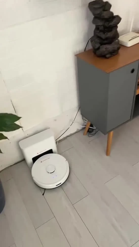 foto de Robô Aspirador Kuanttum X10 para Limpeza com Mapeamento e Base Autolimpante