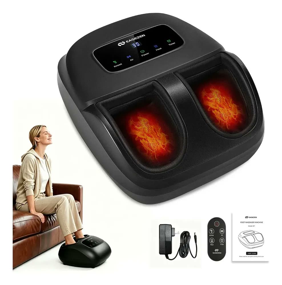 foto de Massageador Para Os Pés Elétrico Shiatsu Com Controle Remoto E Aquecimento Massageador De Pés Massageadora Bivolt