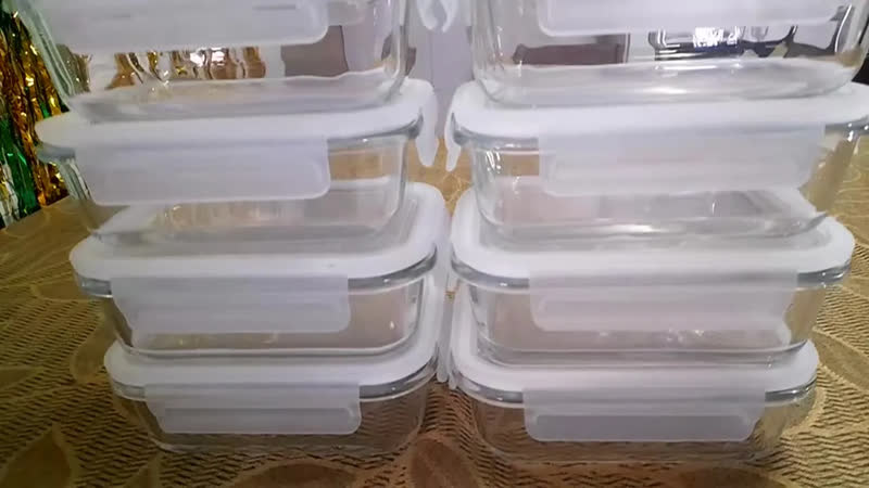foto de Kit 10 Potes Herméticos De Vidro 640ml Haushop Tampa Vedação Firme Para Geladeira E Despensa Organização Da Cozinha