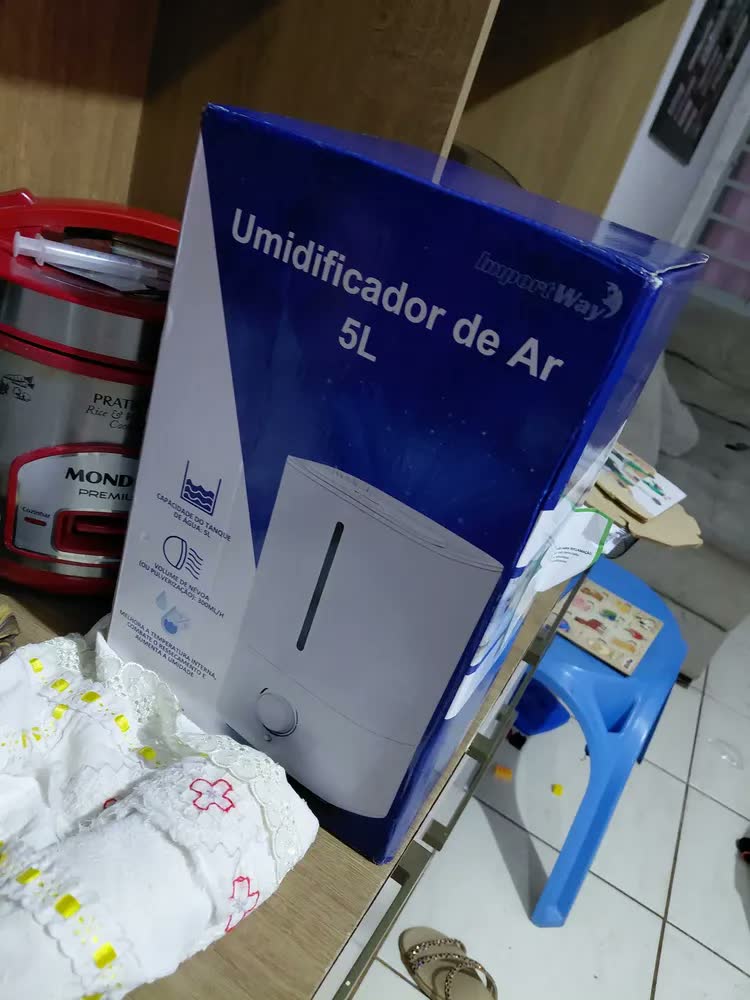 foto de Umidificador De Ar Ambiente 5l Elétrico 127/220v Com Névoa