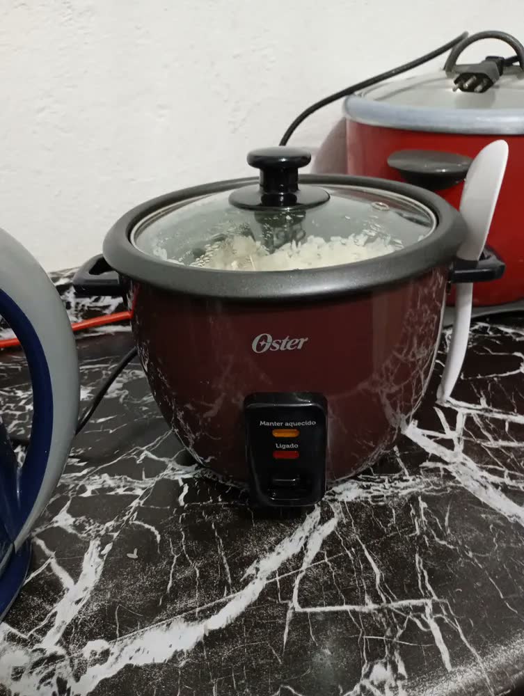 foto de Panela Elétrica De Arroz 1l Oster Bordô Opan310 Bordô