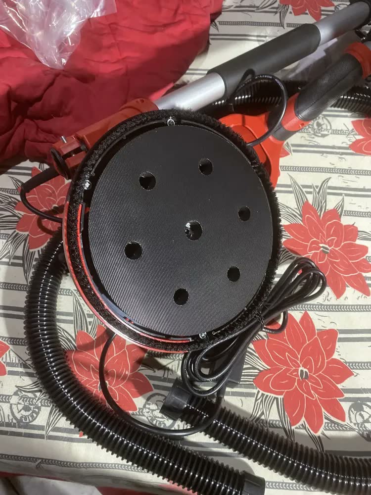 foto de Lixadeira Parede Teto Kanit 1800rpm Lixas Led E Saco Coletor Vermelho E Preto 50/60hz