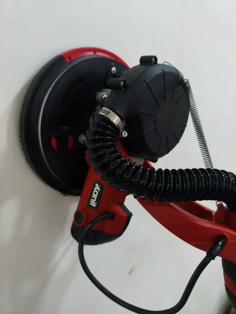 foto de Lixadeira Parede Teto Kanit 1800rpm Lixas Led E Saco Coletor Vermelho E Preto 50/60hz