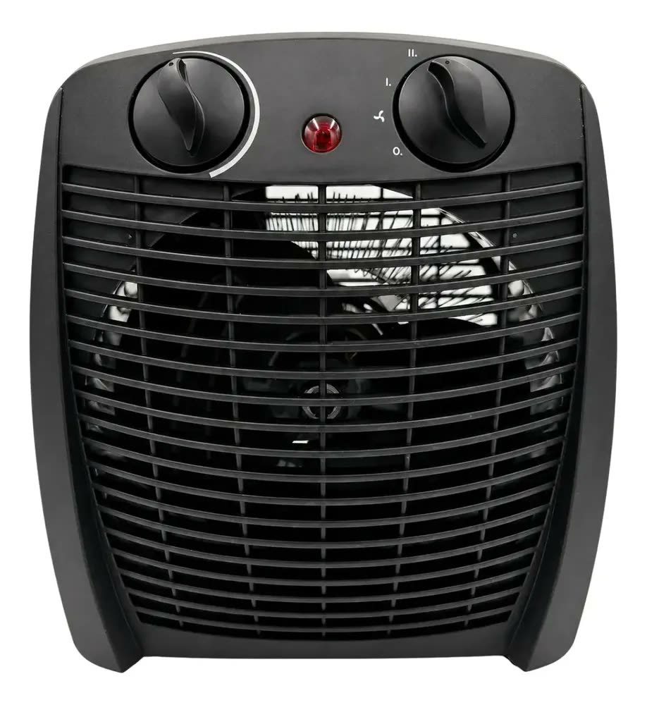 Aquecedor Elétrico 2 Em 1 Kian Preto 1800w Aq100 2 Níveis De Aquecimento + Ventilação
