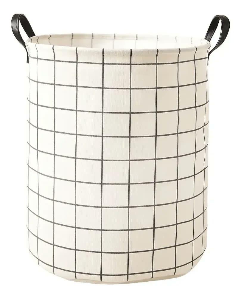 Cesto Organizador Roupa Suja Dobrável Multiuso 40l Cor Branco