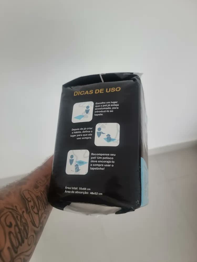 foto de Tapete Higiênico Bambu Ativado Manta Absorvente Pequeno Black