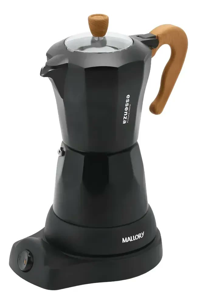 Cafeteira Italiana Elétrica Mallory Essenza 480w 6 Xícaras Preto