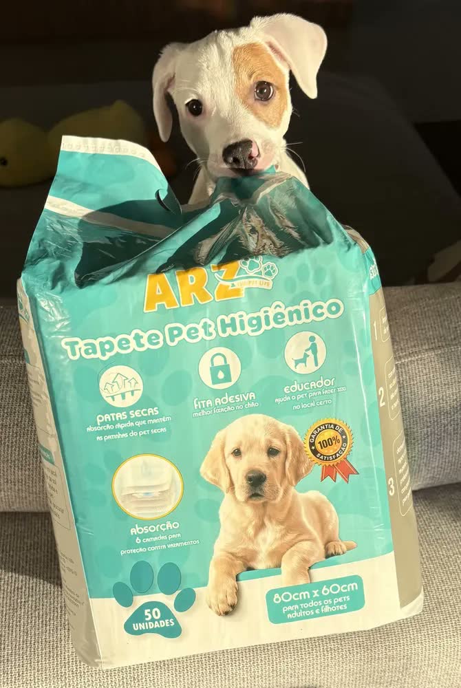 foto de Tapete Higiênico Ultra Pet Arz 80x60cm 50 Unidades Branco