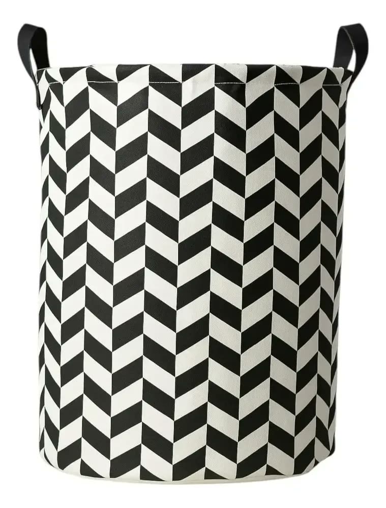 Cesto Organizador Roupa Suja Dobrável Multiuso 40l Cor Listras