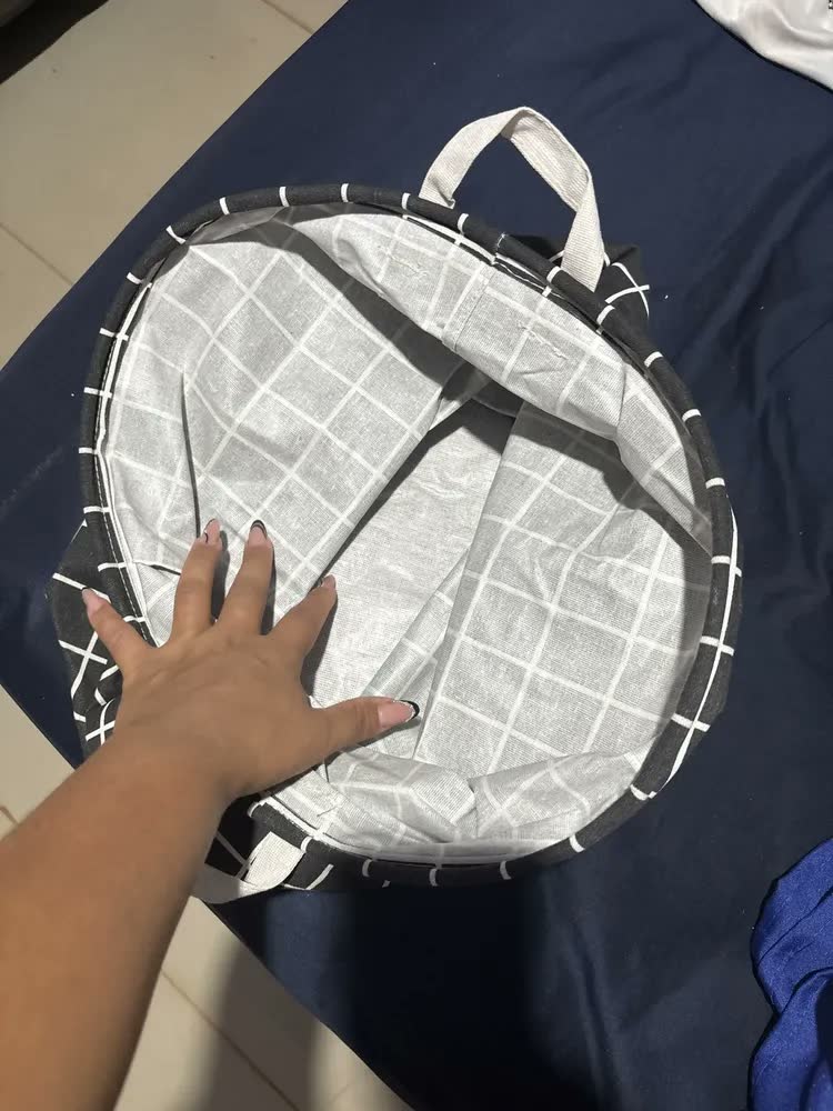 foto de Cesto Organizador Roupa Suja Dobrável Multiuso 40l Cor Preto