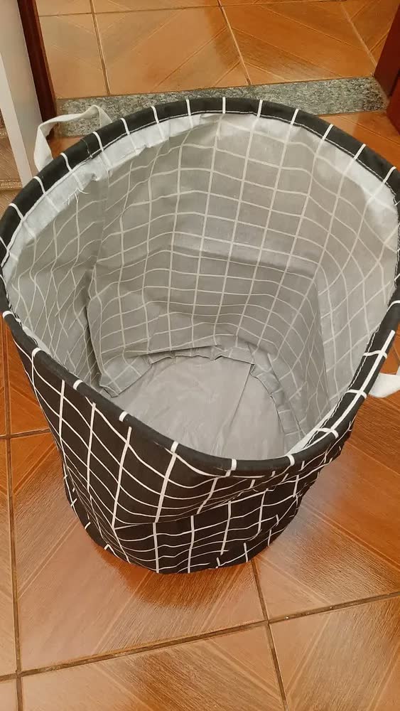 foto de Cesto Organizador Roupa Suja Dobrável Multiuso 40l Cor Cinza