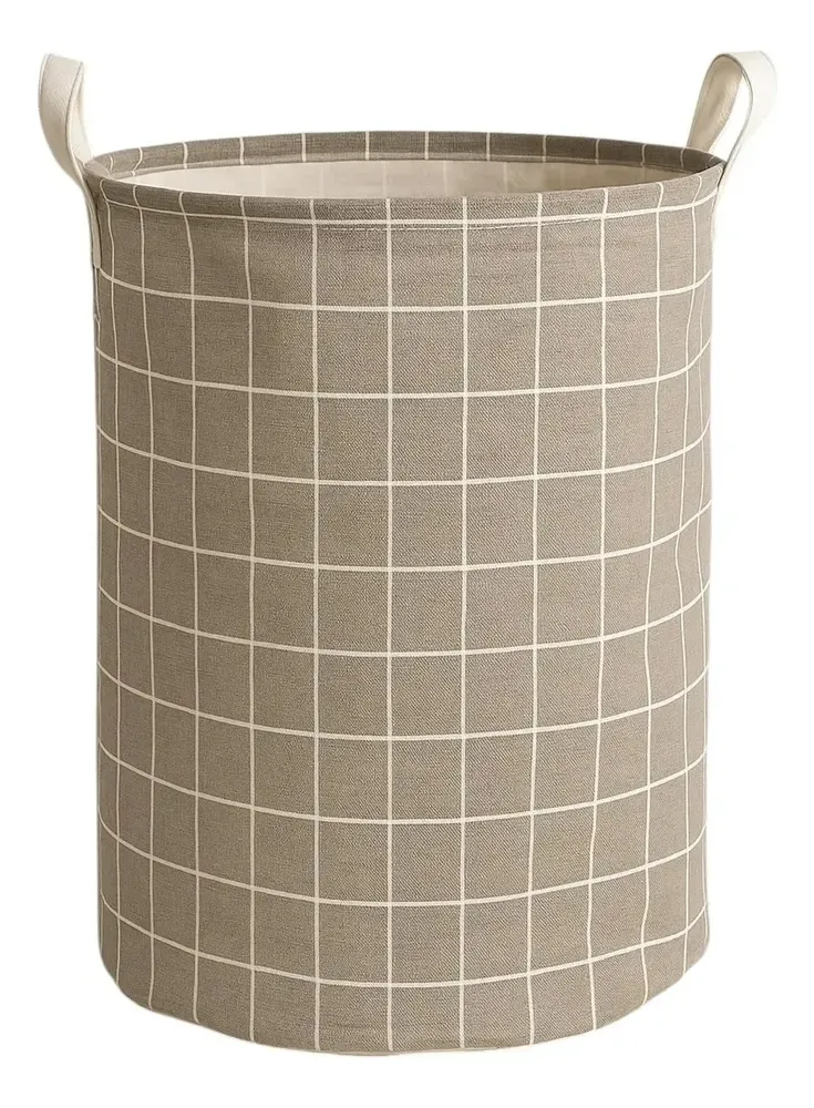 foto de Cesto Organizador Roupa Suja Dobrável Multiuso 40l Cor Cinza