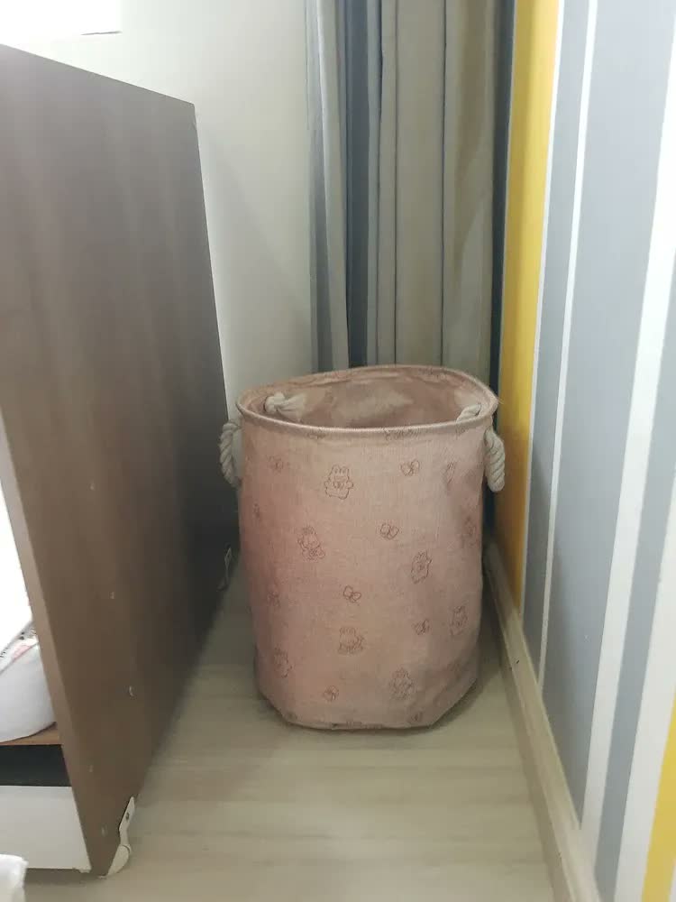 foto de Cesto Organizador Roupa Suja Dobrável Multiuso 25l Grécia Cor Branco