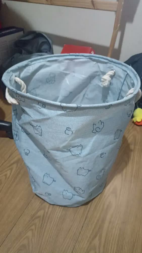 foto de Cesto Organizador Roupa Suja Dobrável Multiuso 25l Grécia Cor Branco