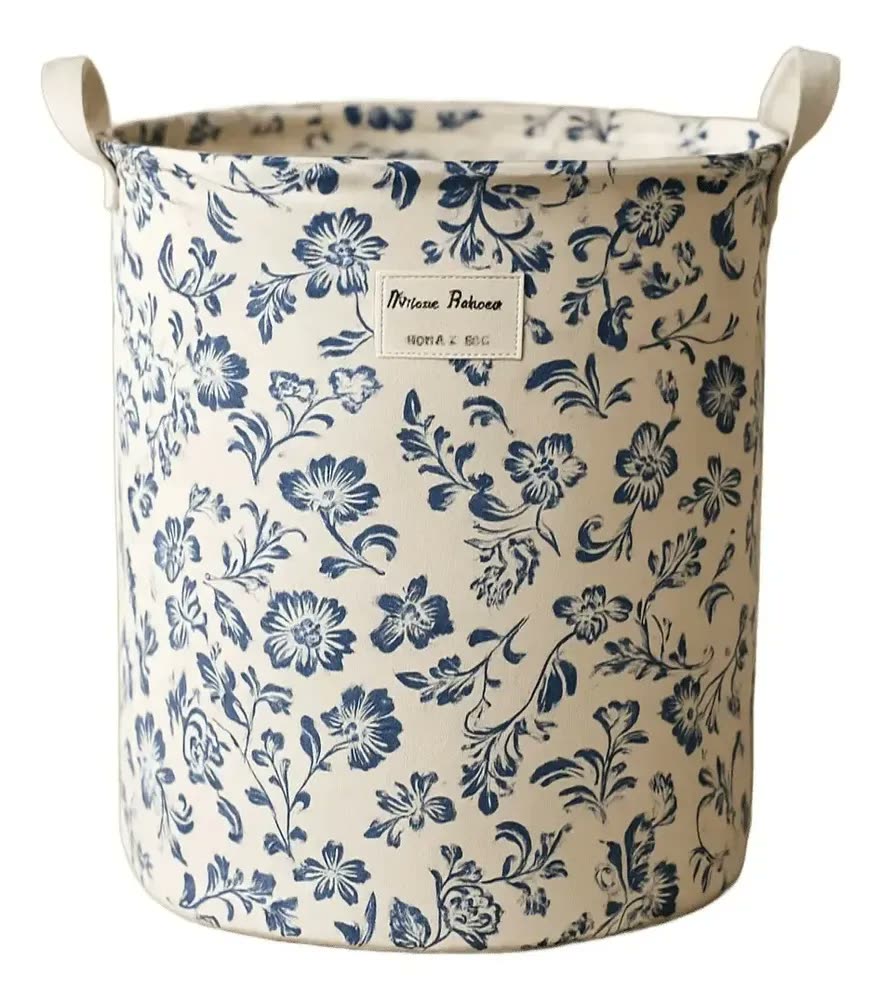 foto de Cesto Organizador Roupa Suja Dobrável Multiuso 25l Grécia Cor Branco