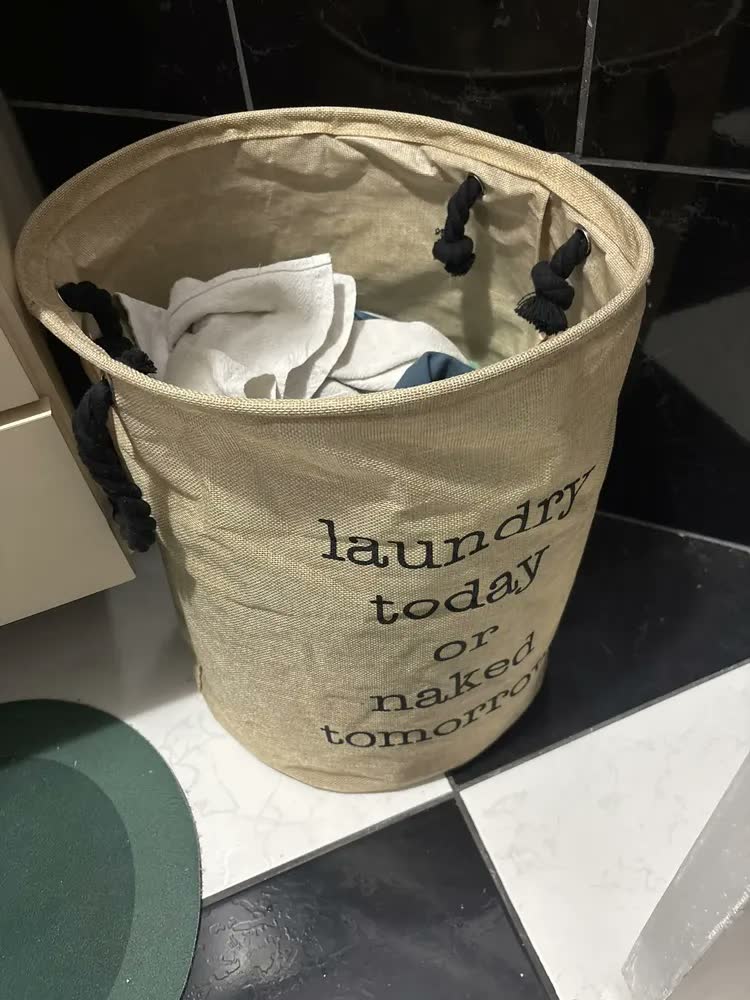 foto de Cesto Organizador Roupa Suja Dobrável Multiuso 55l Estampas Cor Preto