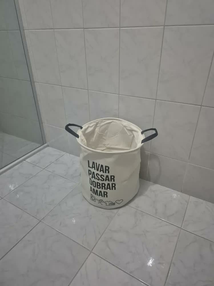 foto de Cesto Organizador Roupa Suja Dobrável Multiuso 50l Home Life Cor Marrom