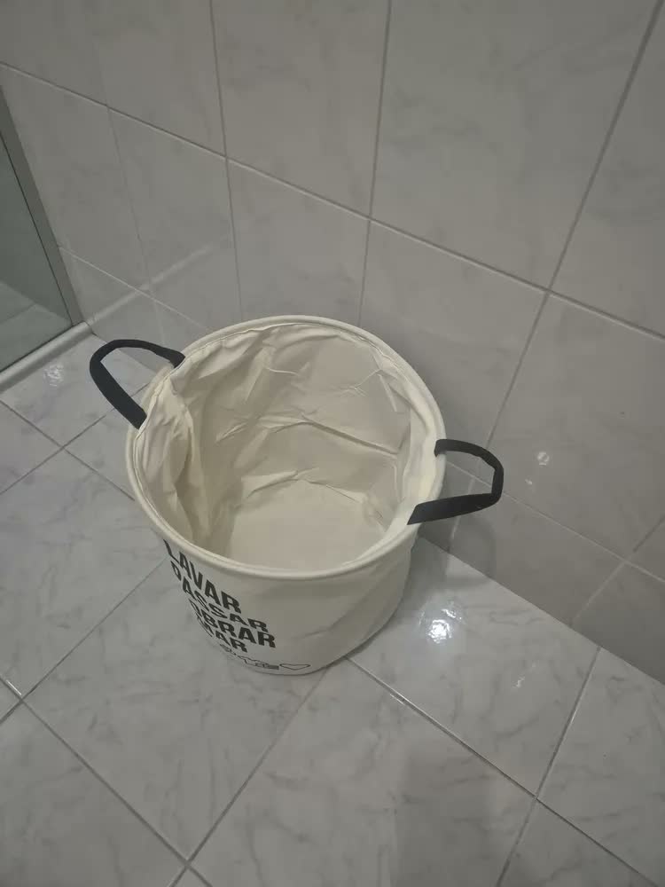 foto de Cesto Organizador Roupa Suja Dobrável Multiuso 50l Home Life Cor Marrom