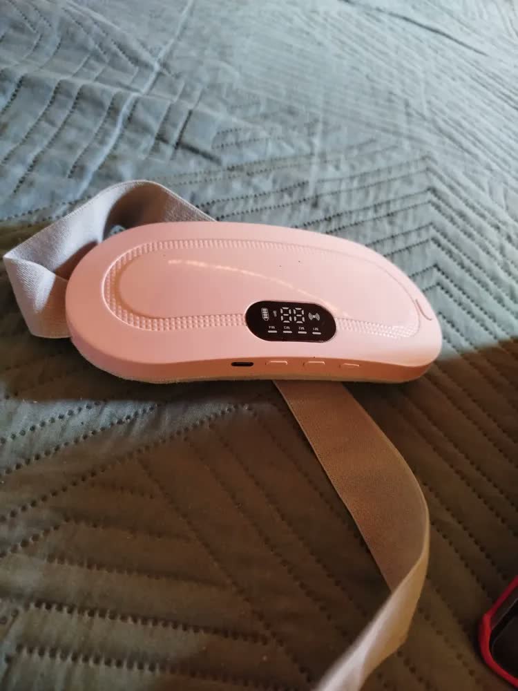 foto de Massageador Elétrico Para Cólica Menstrual Aquecimento Vibração Recarregável Usb Alívio Tpm Dor Abdominal Lombar Relaxamento Feminino Portátil Sem Fio Ajustável Rosa Presente Dia Dos Namorados Mulhere