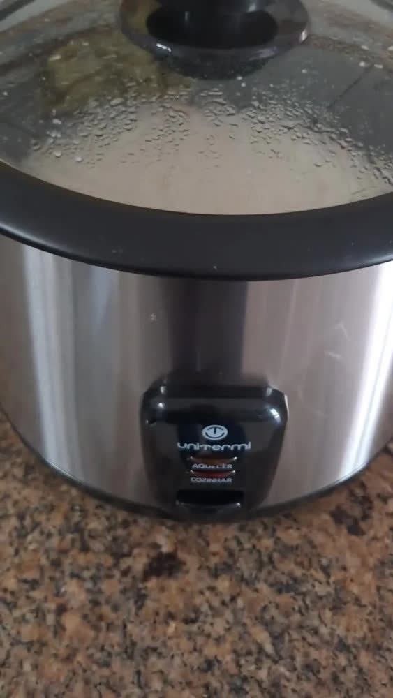 foto de Panela De Arroz Elétrica Unitermi 10 Xicar Inox Antiaderente Prateado