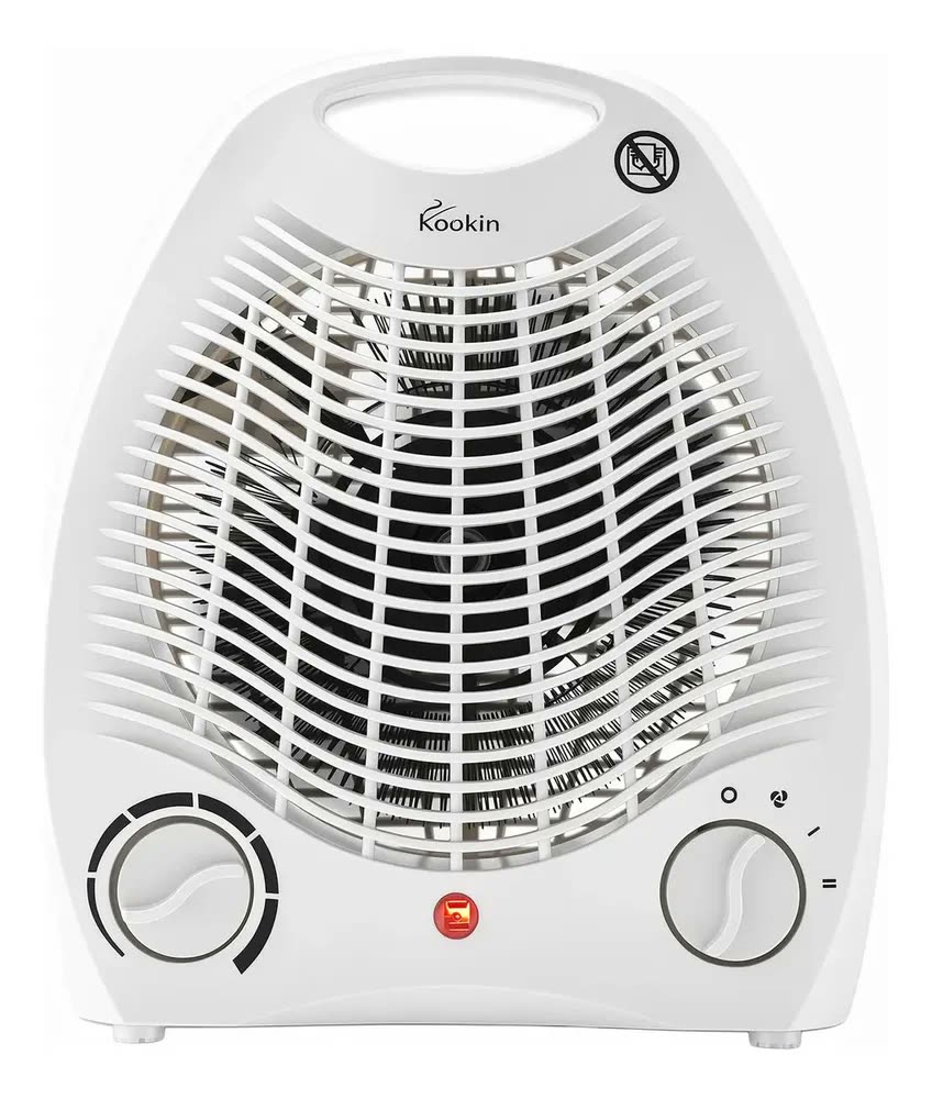Aquecedor De Ar Kookin Kna1500 Elétrico Termoventilação 1500w Com Proteção Contra Tombamento Branco
