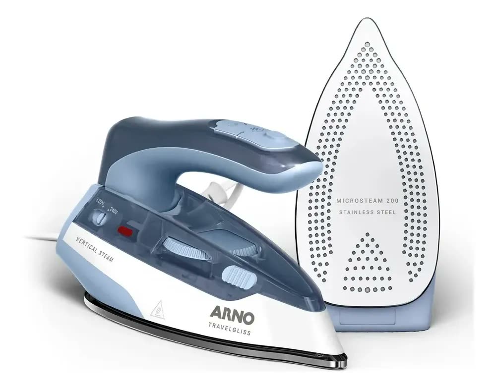 foto de Ferro A Vapor De Viagem Arno Travelgliss Bivolt Fvtb Azul