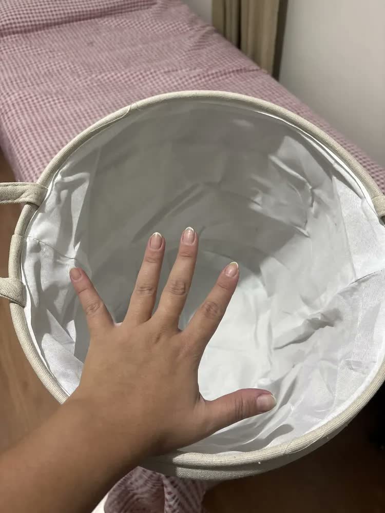 foto de Cesto Organizador Roupa Suja Dobrável Multiuso 50l - Zebra Bege Zebra