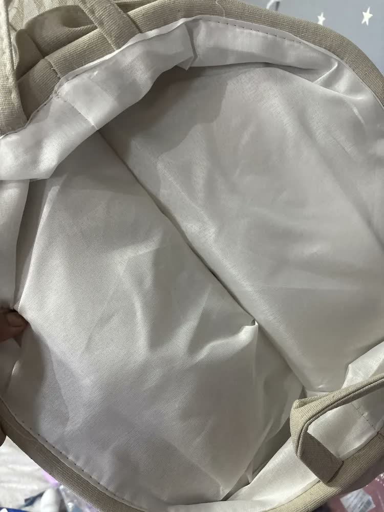 foto de Cesto Organizador Roupa Suja Dobrável Multiuso 50l - Zebra Bege Zebra