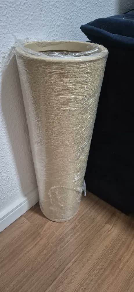 foto de Vaso para plantas decorativo coluna ibiza m com prato alto grande luxo grafiato escovado riscato textura sala jardim vimélor