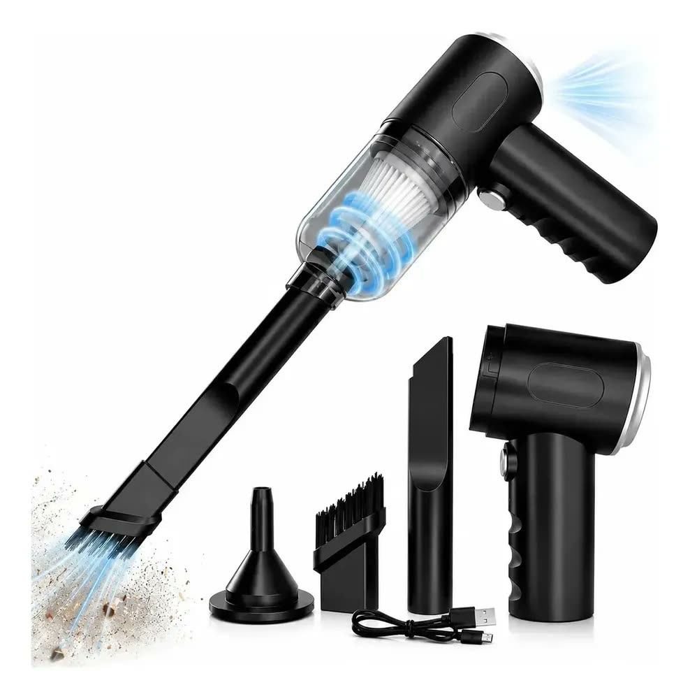 foto de Aspirador De Pó Mini Soprador 3em1 Usb 1 Refil Portátil Recarregável Creator Brasil