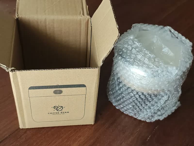foto de Pote Hermético Com Tampa E Data Vácuo Café Condimentos 500ml Oenon Bege