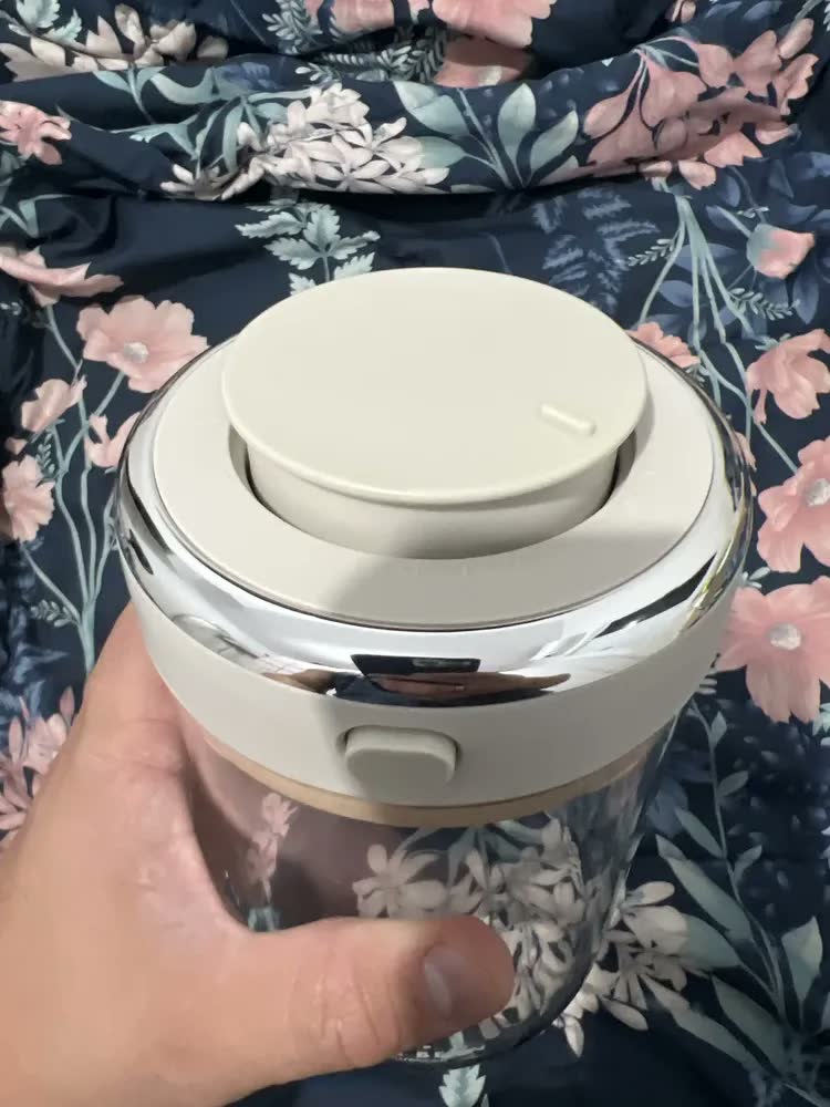 foto de Pote Hermético Com Tampa E Data Vácuo Café Condimento 1100ml Oenon Bege