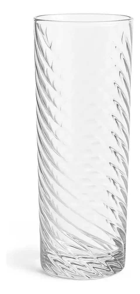 foto de Vaso Vidro Flores Plantas Arranjos Grande Decoração 24.5cm Espiral