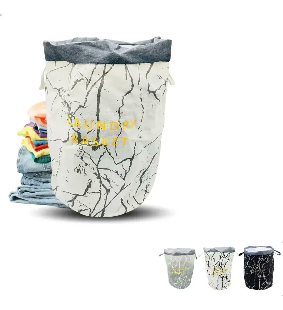 Cesto Roupa Suja Saco Organizador Treco Banheiro Impermeável Cor Cinza