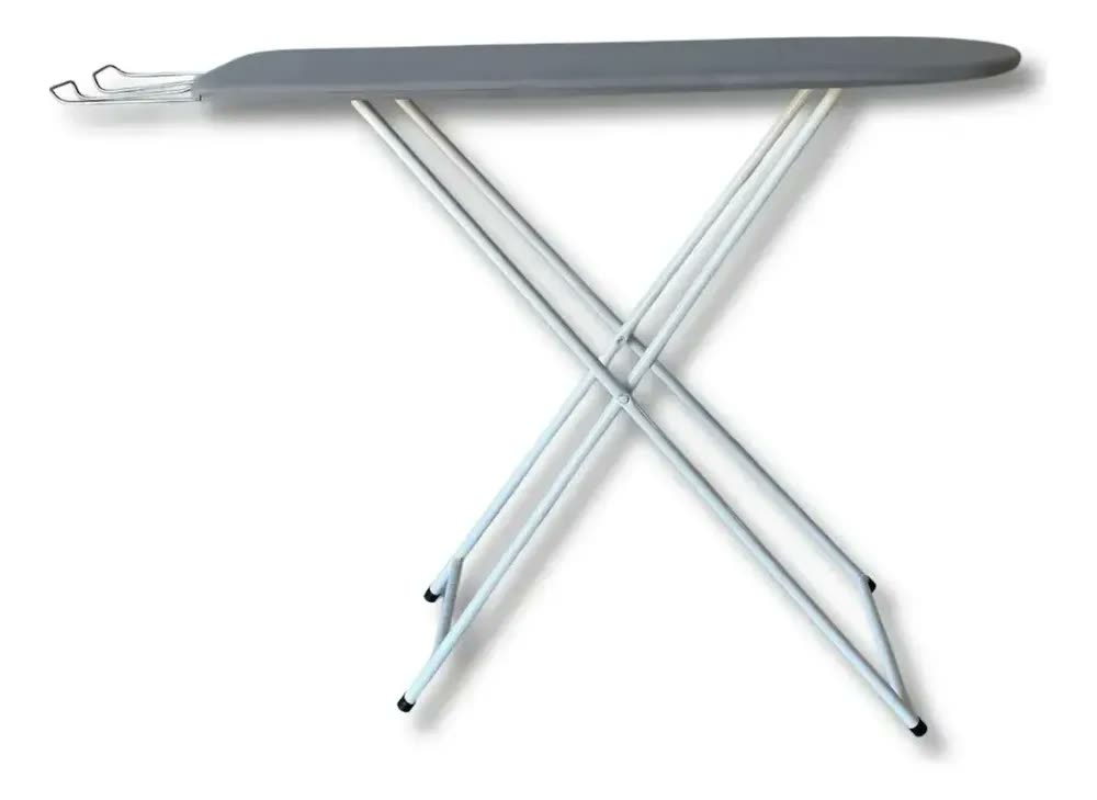 Mesa Tabua De Passar Roupa Tecido Térmico Cor Branco Lisa