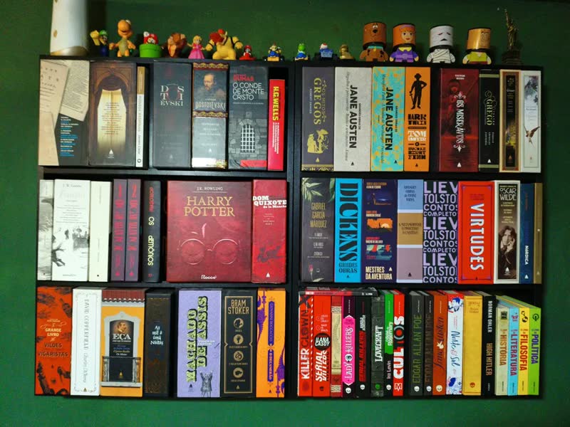 foto de Estante Para Livros Nicho De Mdf Prateleira Madeira Preto