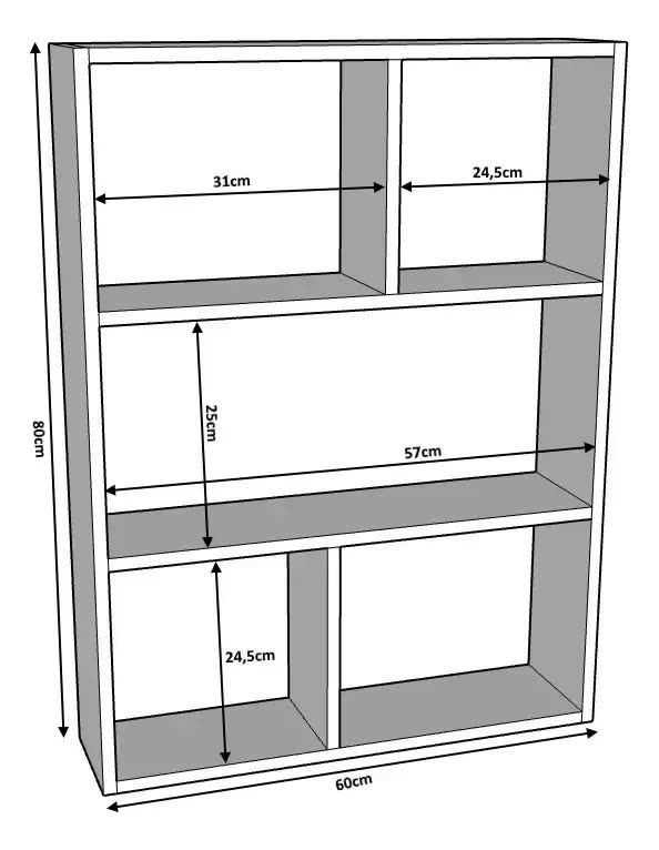 Estante Para Livros Nicho De Mdf Prateleira Madeira Preto