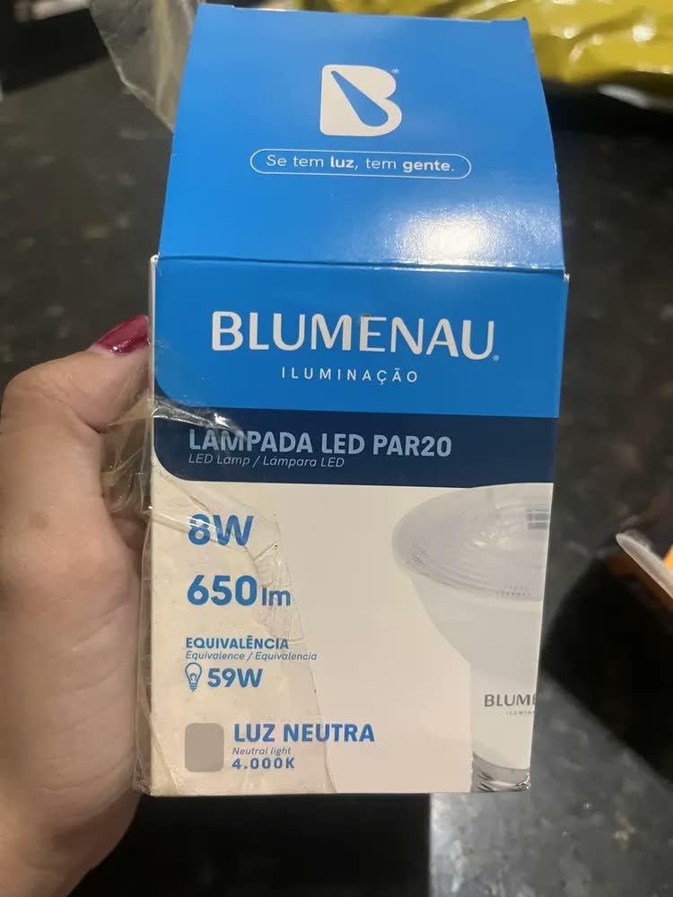 foto de Spot Embutido Triplo Recuado Par20 Branco + Lâmpada 3000k Branco - Quente