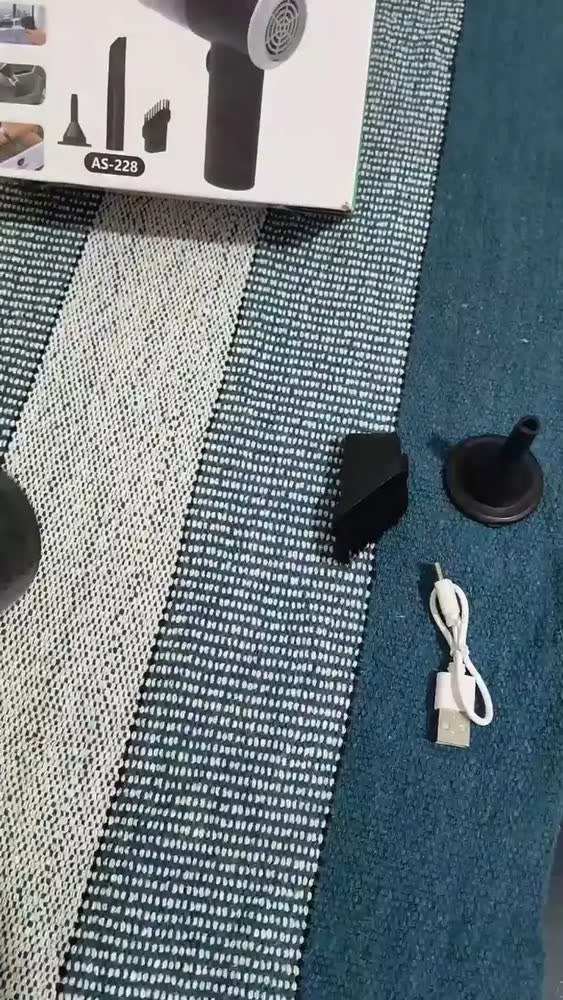 foto de Mini Aspirador De Pó Portátil Recarregável Soprador Usb Automotivo 3em1 Sem Fio Premium Vácuo Limpeza Carro Multifuncional Casa Dr Hank