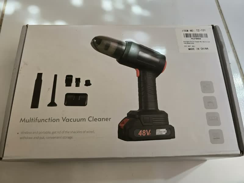 foto de Aspirador De Pó Portátil Com Bateria 48v Recarregável Preto